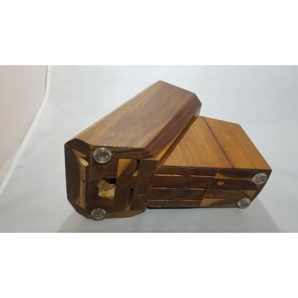 Cangshan Solid Walnut Wood *Knife Block Only* for 11 Piece Cutlery NOB - Picture 6 of 7
